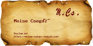 Moise Csegő névjegykártya
